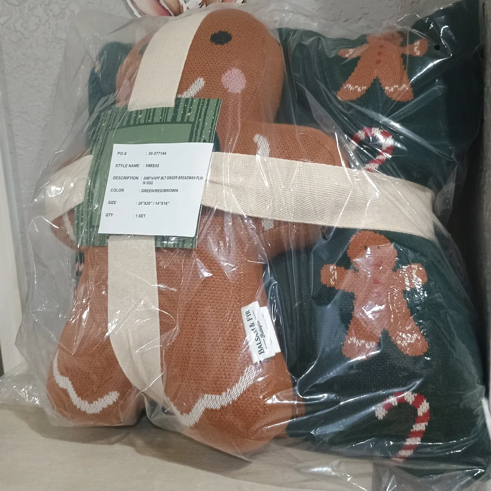 Gingerbread Pillow and Plush Set